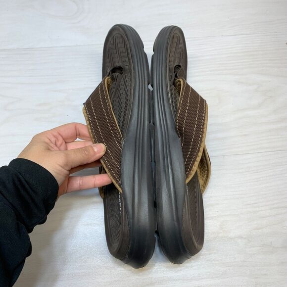 Skechers Sargo Wolters Brown Flip Flops Sandals Mens Size 10 204045‎ main image 8